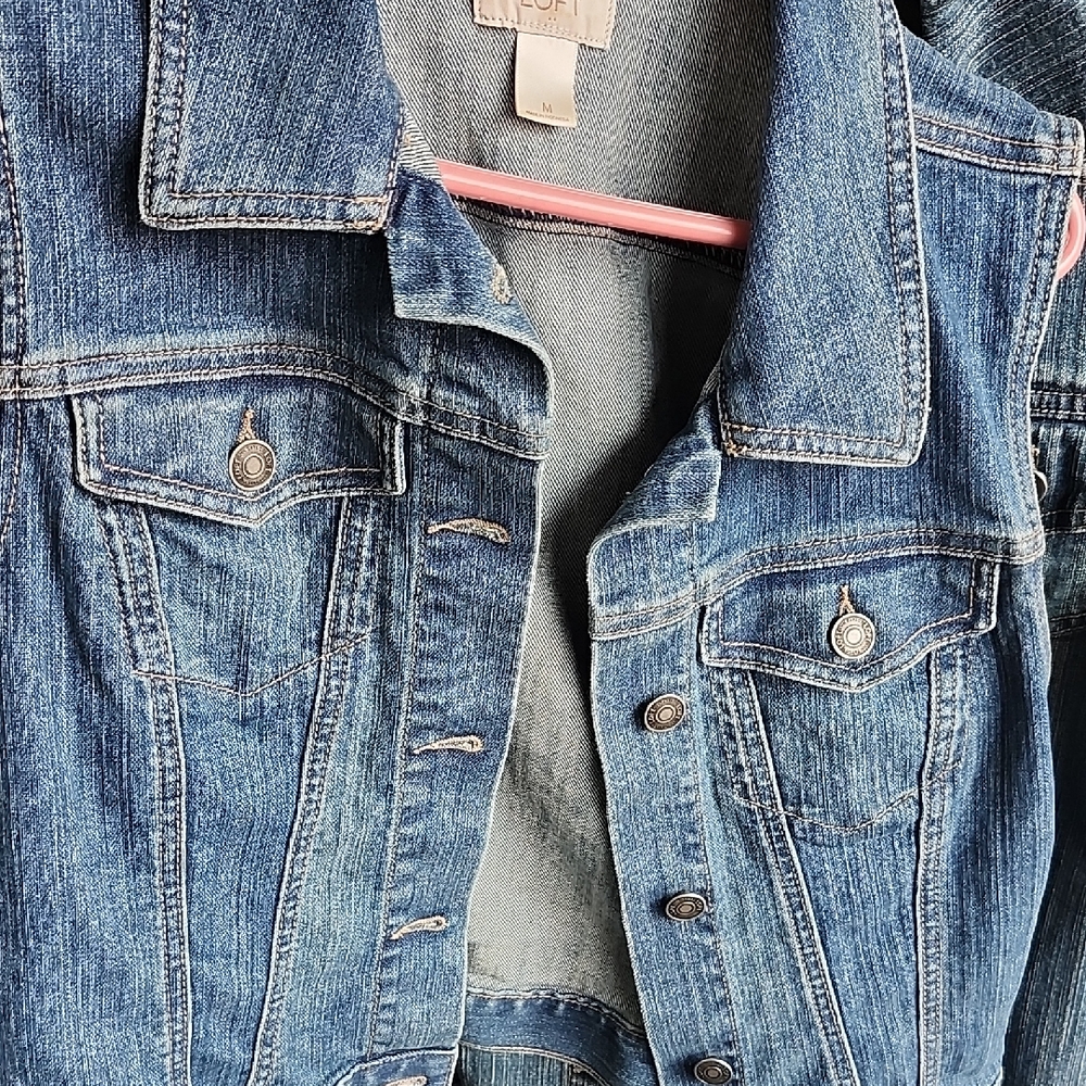 LOFT Women's Blue Denim Vest